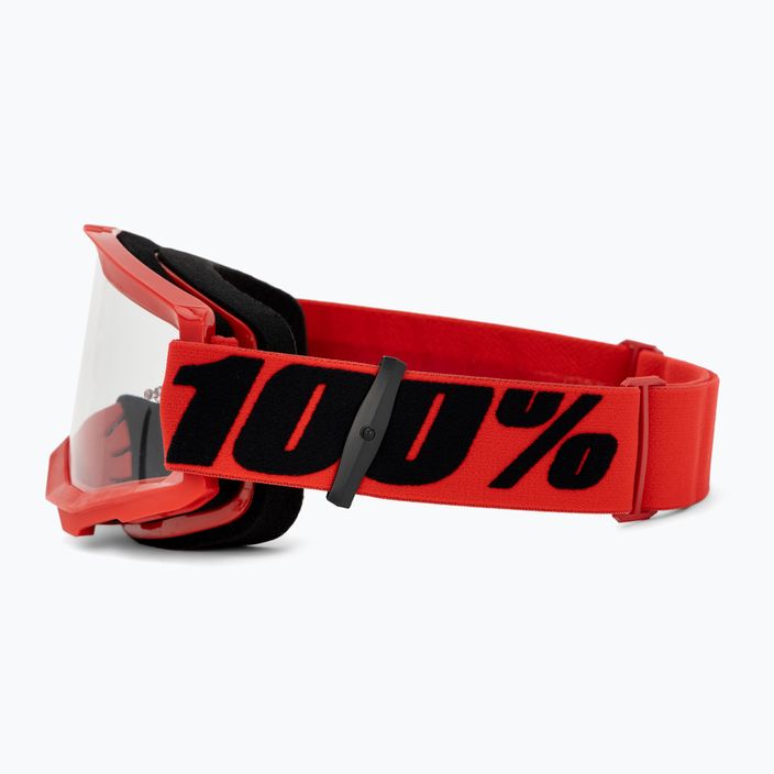 Vyriški 100% Strata 2 raudoni/skaidrūs dviračių akiniai 4
