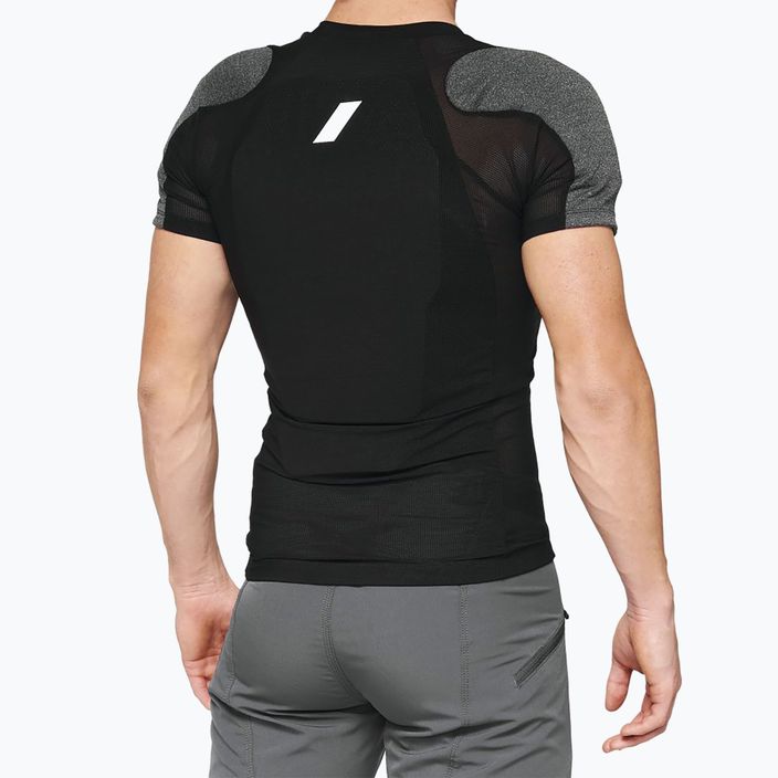 Vyriški dviratininkų marškinėliai su apsaugomis 100 % Tarka black 2