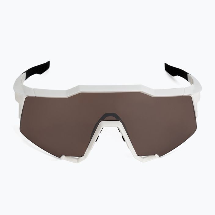 100% Speedcraft matinės baltos/hiper sidabrinės spalvos veidrodiniai dviratininkų akiniai 4