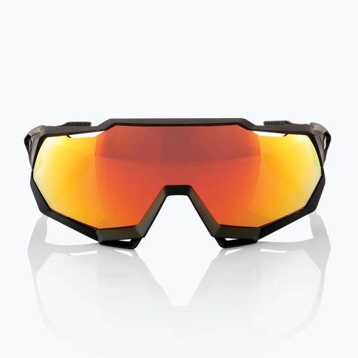 Dviračių akiniai 100% Speedtrap soft tact black/hiper red multilayer mirror 8