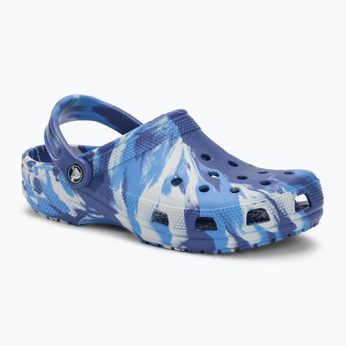 "Crocs Classic Marbled Clog" mėlynos spalvos šlepetės 2