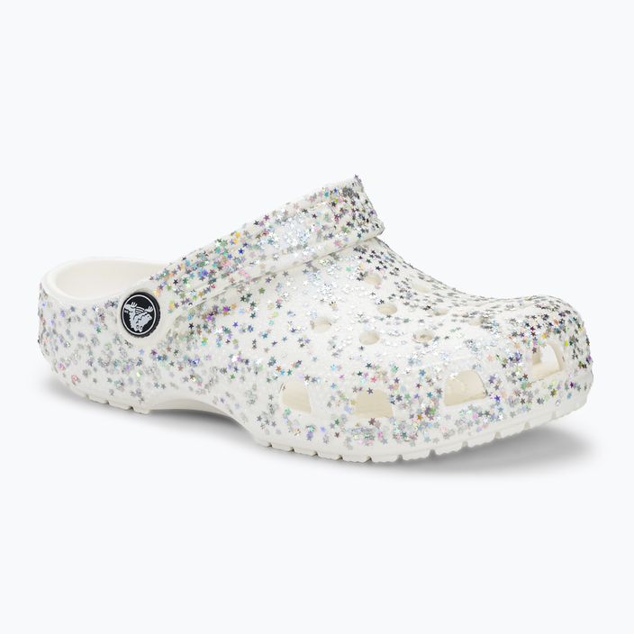 Vaikiškos šlepetės Crocs Classic Starry Glitter white