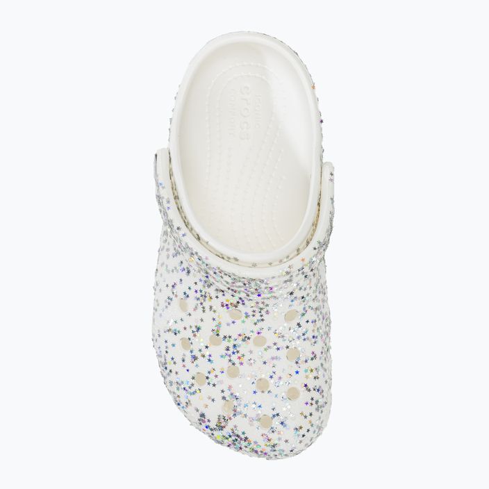 Vaikiškos šlepetės Crocs Classic Starry Glitter white 6