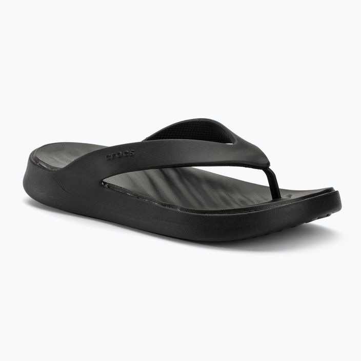 Moteriškos šlepetės per pirštą Crocs Getaway Flip black