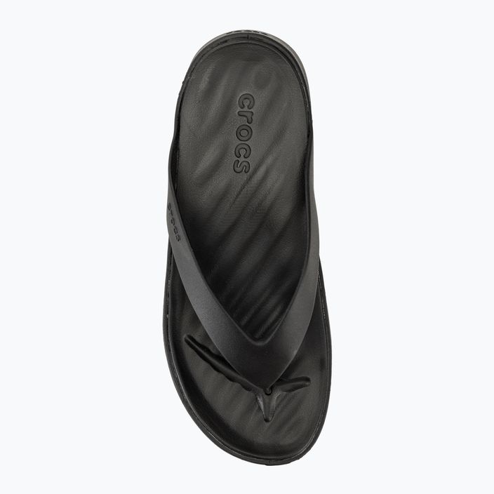 Moteriškos šlepetės per pirštą Crocs Getaway Flip black 5