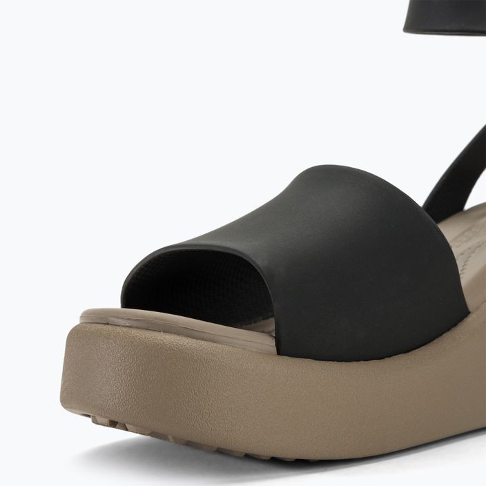 Moteriški sandalai Crocs Brooklyn Ankle Strap Wedge black/mushroom 8
