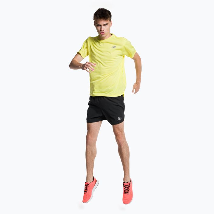 Vyriški marškinėliai New Balance Top Impact Run geltonos spalvos MT21262CSE 2