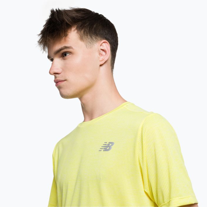 Vyriški marškinėliai New Balance Top Impact Run geltonos spalvos MT21262CSE 4