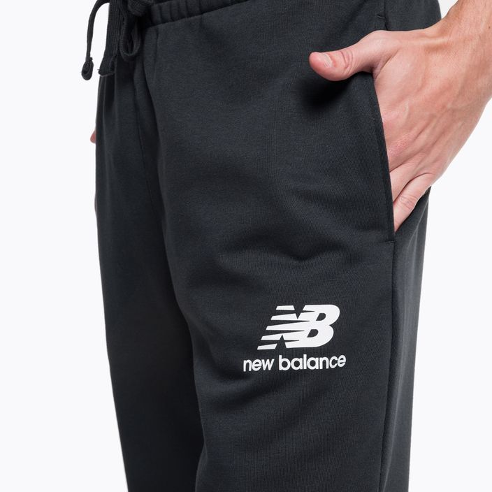 New Balance Essentials Stacked Logo French vyrų treniruočių kelnės juodos MP31539BK 4