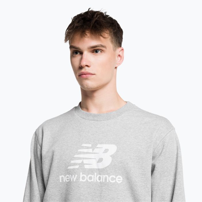 Vyriški treniruočių marškinėliai New Balance Essentials Stacked Logo French Terry Crewneck pilka MT31538AG 4