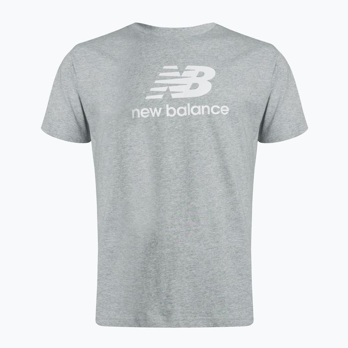New Balance Essentials Stacked Logo Co pilki vyriški treniruočių marškinėliai MT31541AG 5