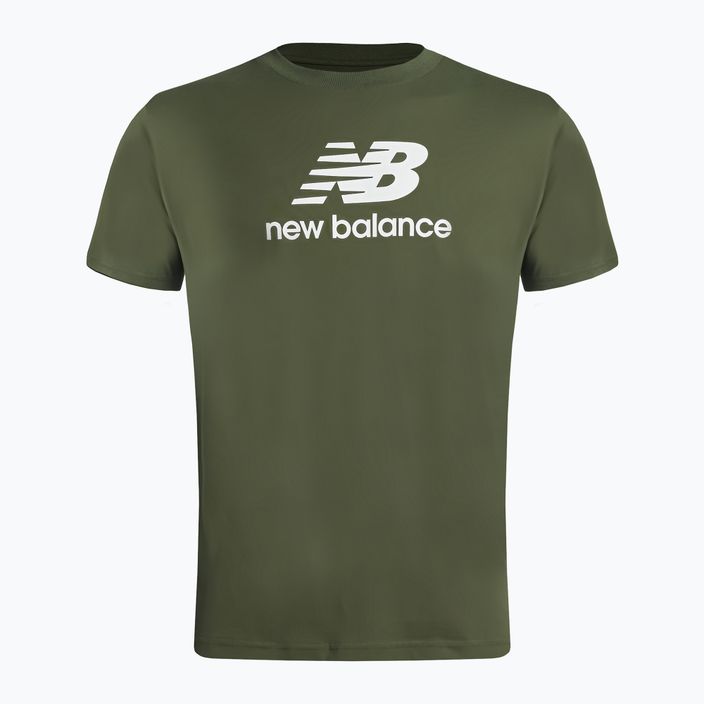 New Balance Essentials Stacked Logo Co vyriški treniruočių marškinėliai žali MT31541DON 5