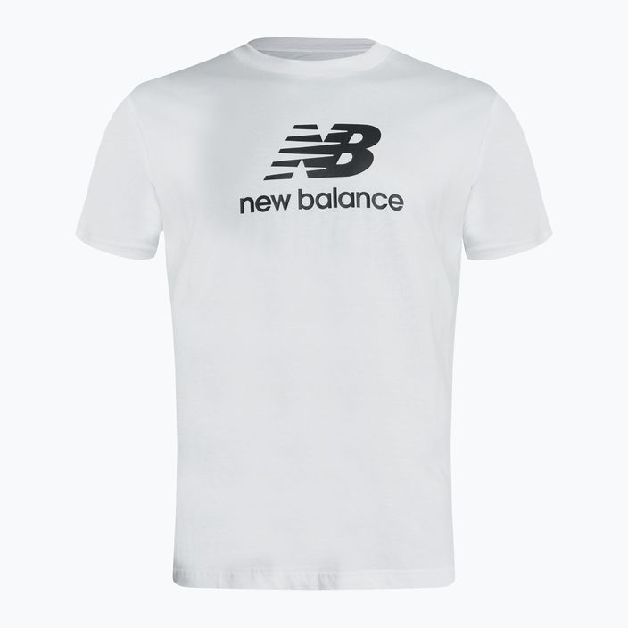 New Balance Essentials Stacked Logo Co vyriški treniruočių marškinėliai balti MT31541WT 5