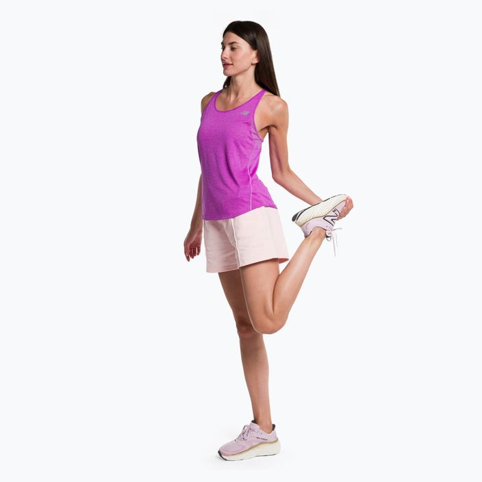 Moterų New Balance Impact Run Tank purpurinės spalvos WT21260OOR bėgimo marškinėliai 2