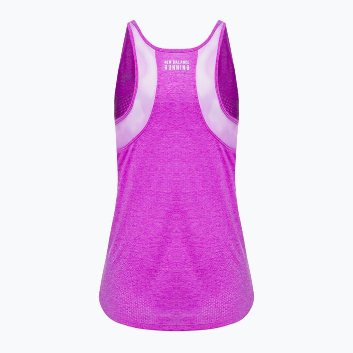 Moterų New Balance Impact Run Tank purpurinės spalvos WT21260OOR bėgimo marškinėliai 7