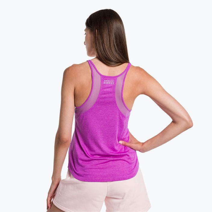 Moterų New Balance Impact Run Tank purpurinės spalvos WT21260OOR bėgimo marškinėliai 3