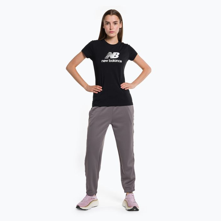 Moteriški marškinėliai New Balance Essentials Stacked Logo Co T-shirt black WT31546BK 2