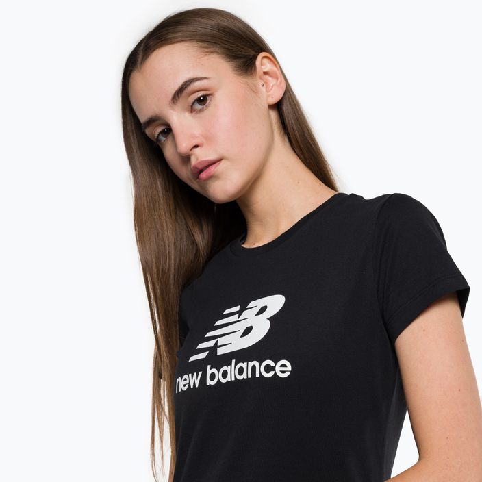 Moteriški marškinėliai New Balance Essentials Stacked Logo Co T-shirt black WT31546BK 4