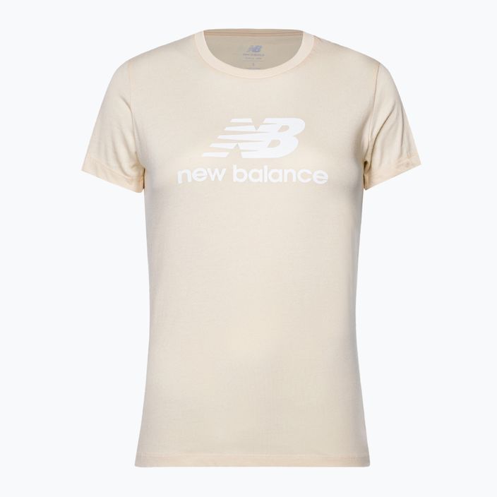 Moteriški marškinėliai New Balance Essentials Stacked Logo Co beige WT31546TCM 5