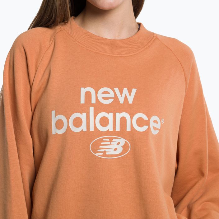 Moteriški treniruočių marškinėliai New Balance Essentials Reimagined Archive French Terry Crewneck brown WT31508SEI 4