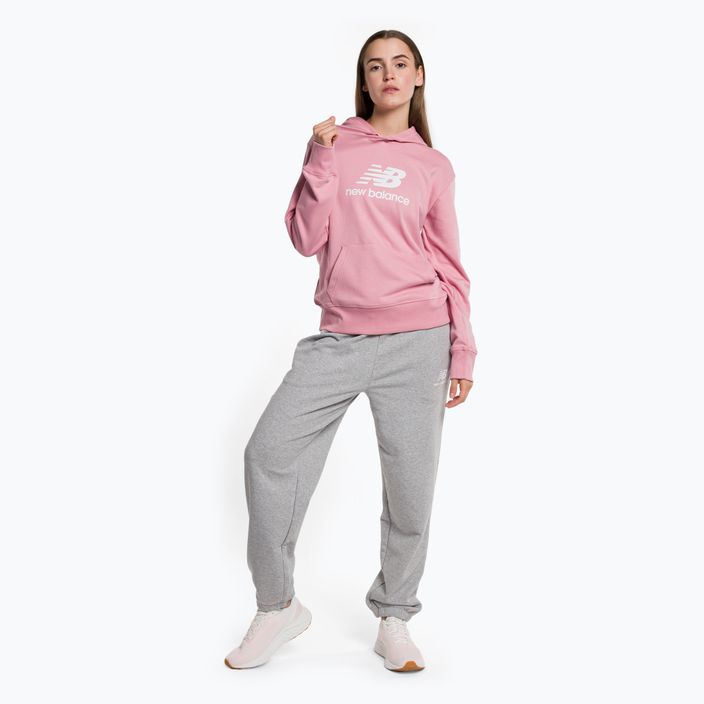 Moteriški treniruočių džemperiai New Balance Essentials Stacked Logo French Terry Hoodie pink WT3153333HAO 2