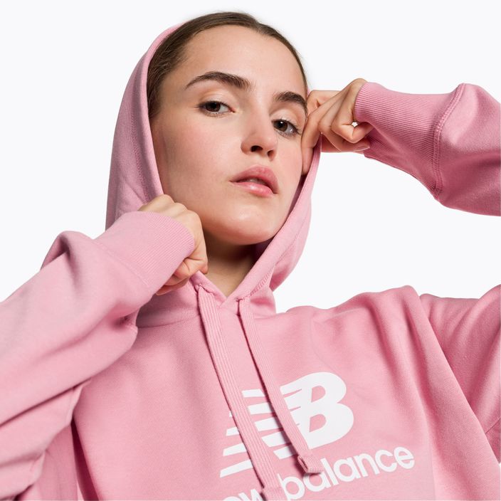 Moteriški treniruočių džemperiai New Balance Essentials Stacked Logo French Terry Hoodie pink WT3153333HAO 4