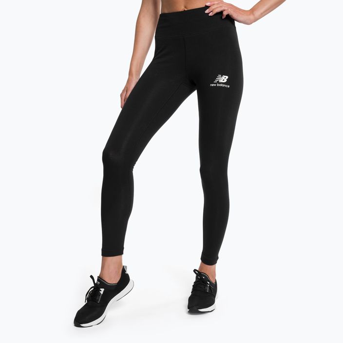 Moteriškos treniruočių tamprės New Balance Tight Essentials Stacked Logo Cotton black WP31509BK