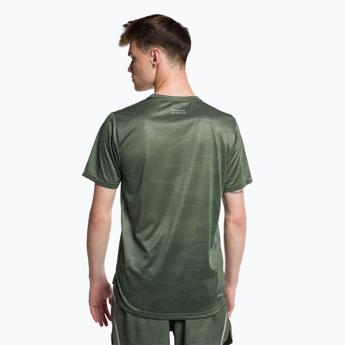 Vyriški marškinėliai New Balance Top Printed Impact Run SS Running Shirt Green MT21263DON 3