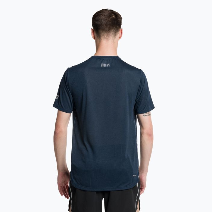 Vyriški marškinėliai New Balance Top Printed Impact Run SS tamsiai mėlyni MT21277NML 3