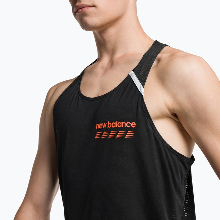New Balance Accelerate Pacer Singlet black MT31240BK vyriškas bėgimo marškinėlis 4