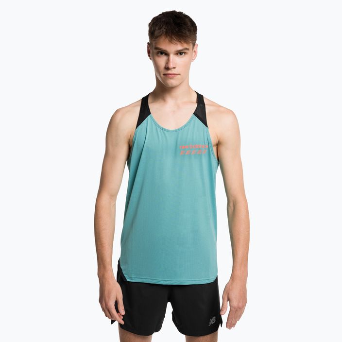 Vyriškas bėgimo marškinėlis New Balance Accelerate Pacer Singlet blue MT31240FAD