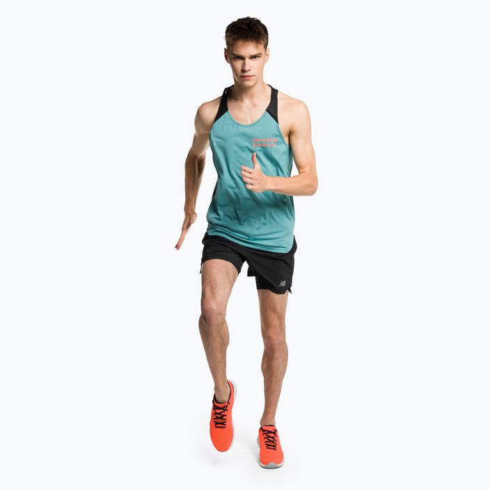 Vyriškas bėgimo marškinėlis New Balance Accelerate Pacer Singlet blue MT31240FAD 2