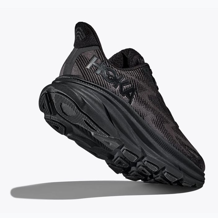 Moteriški bėgimo bateliai HOKA Clifton 9 black/black 4