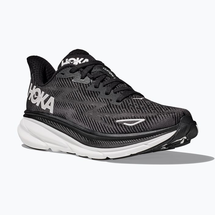 Moteriški bėgimo bateliai HOKA Clifton 9 black/white