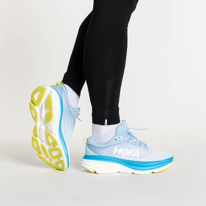 Vyriški bėgimo bateliai HOKA Bondi 8 Wide airy blue/diva blue 2