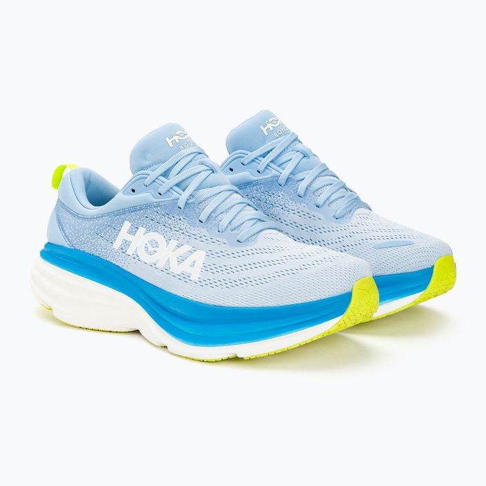 Vyriški bėgimo bateliai HOKA Bondi 8 Wide airy blue/diva blue 5