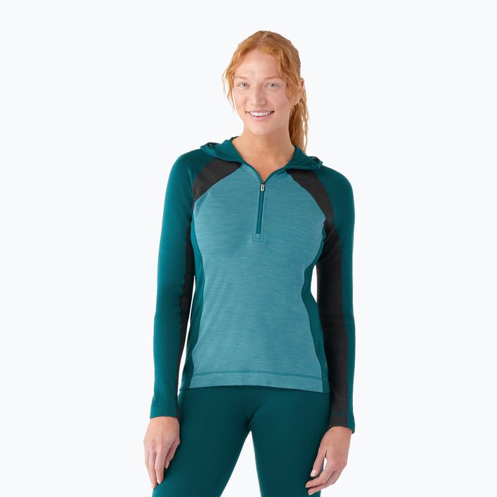 Moteriškas termoaktyvus džemperis Smartwool Merino Baselayer 1/2 Zip Boxed cascade green heather 7