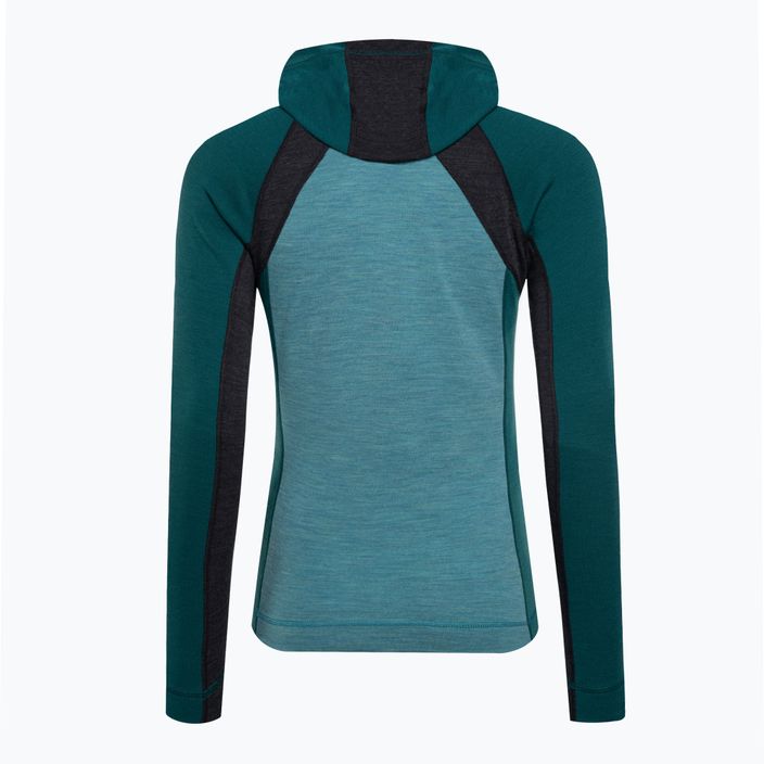 Moteriškas termoaktyvus džemperis Smartwool Merino Baselayer 1/2 Zip Boxed cascade green heather 2