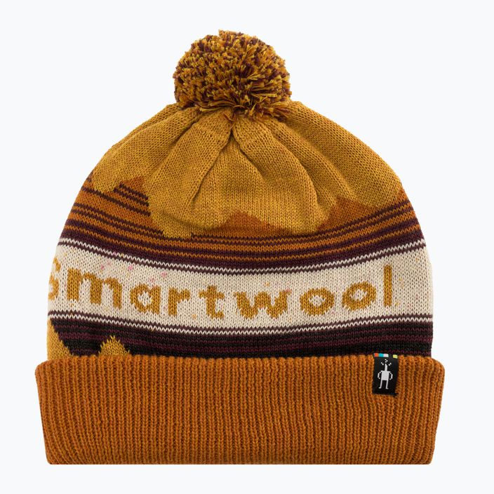 Žieminė kepurė Smartwool Knit Winter Pattern POM honey gold heather 5