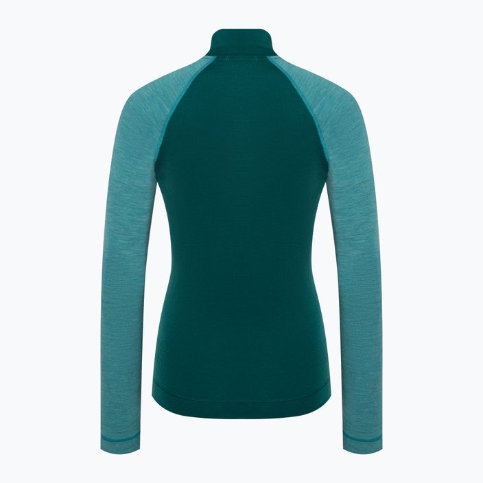 Moteriški termoaktyvūs marškinėliai ilgomis rankovėmis Smartwool Classic Thermal Merino Baselayer 1/4 Zip Boxed emerald 4