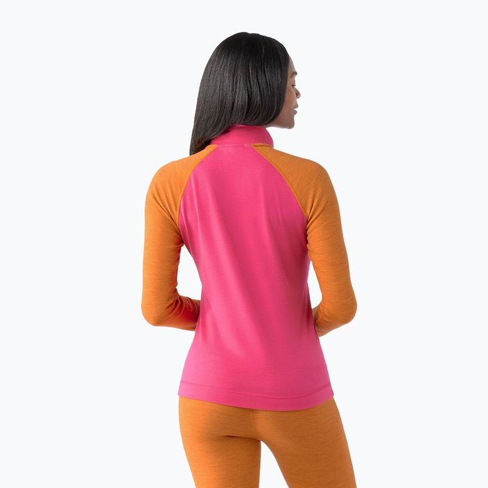 Moteriški termoaktyvūs marškinėliai ilgomis rankovėmis Smartwool Classic Thermal Merino Baselayer 1/4 Zip Boxed power pink 2