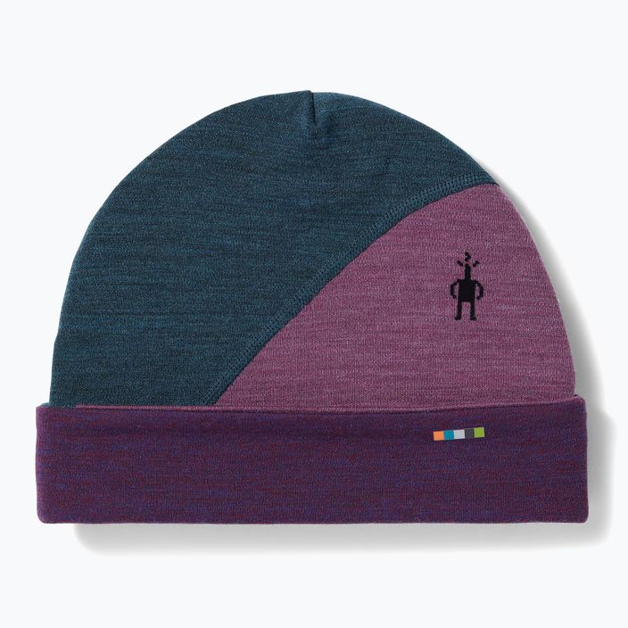 Žieminė kepurė Smartwool Thermal Merino Colorblock twilight blue heather 4