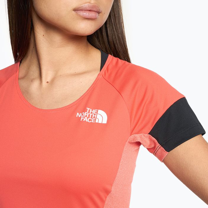 The North Face Bolt Tech spindinčiai oranžiniai/juodi moteriški trekingo marškinėliai 3