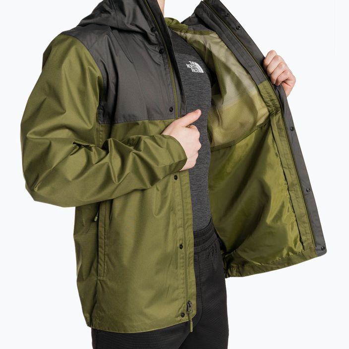 Vyriška striukė nuo lietaus The North Face Quest Zip-In forest olive/asphalt grey 5