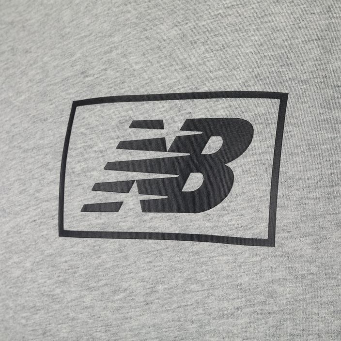 Vyriški New Balance Essentials Logo sportiniai pilki marškinėliai 6