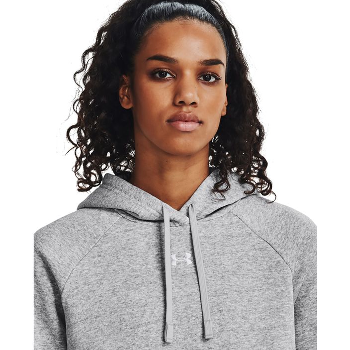 "Under Armour" moteriška striukė su gobtuvu "Rival Fleece Hoodie mod gray light heather/white 4