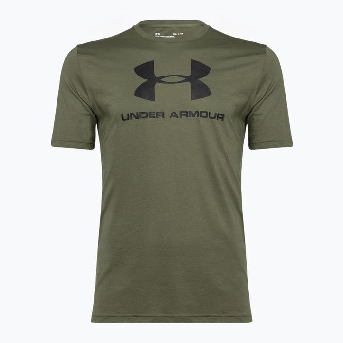 Vyriški "Under Armour Sportstyle Logo" marškinėliai su logotipu marine iš žalios//juodos 4