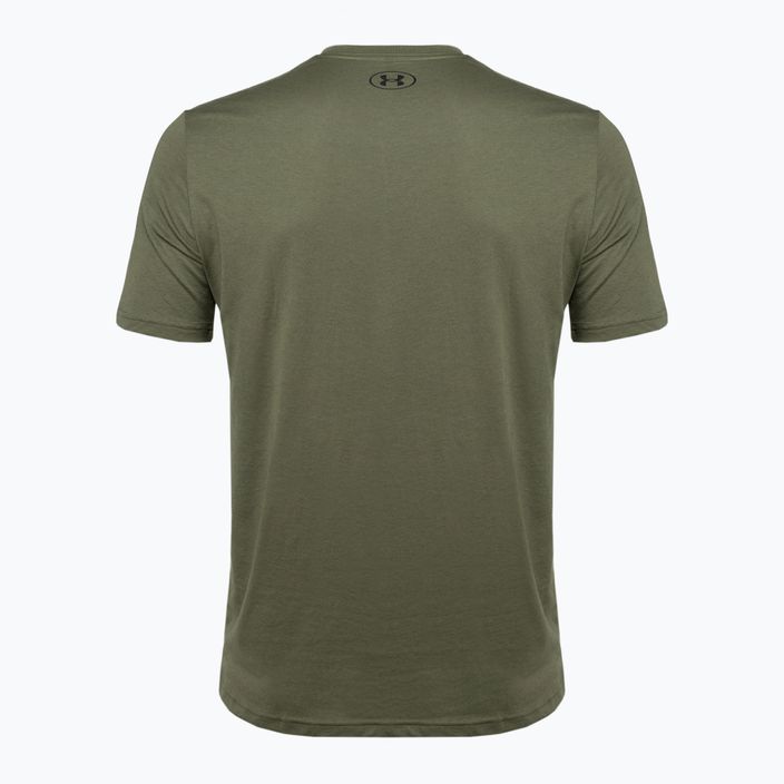 Vyriški "Under Armour Sportstyle Logo" marškinėliai su logotipu marine iš žalios//juodos 5