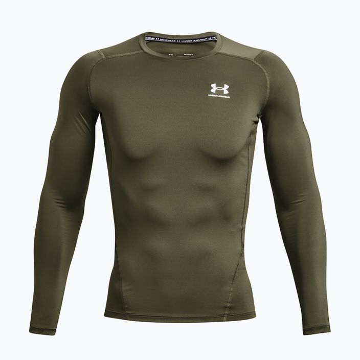 Under Armour vyriški treniruočių marškinėliai ilgomis rankovėmis Ua HG Armour Comp LS marine from green/white 4