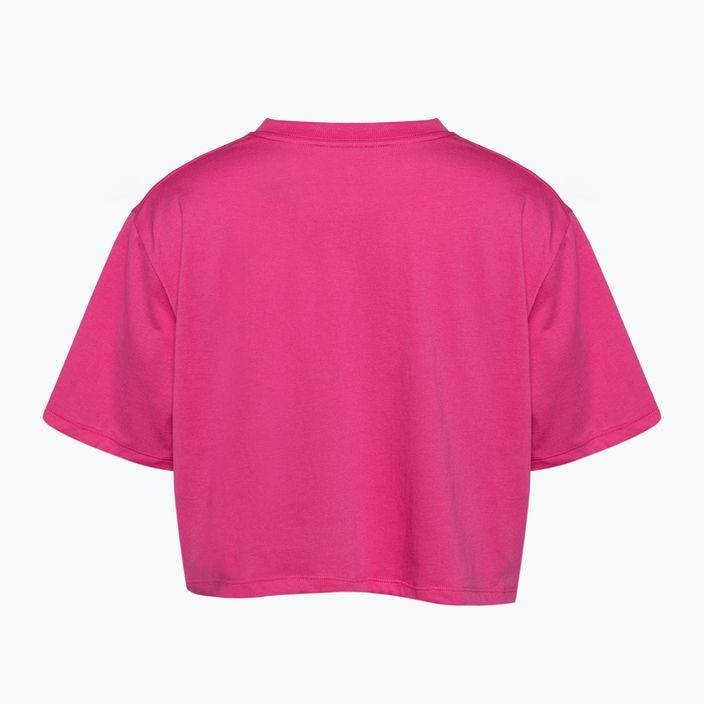 Moteriški treniruočių marškinėliai Under Armour Campus Boxy Crop astro pink/black 2
